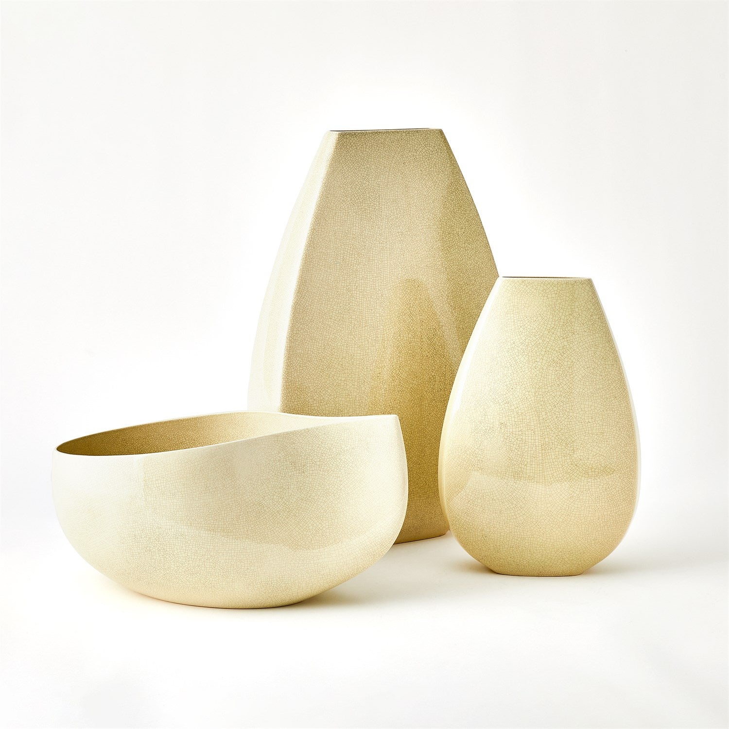 Giant Teardrop Vases and Bowl