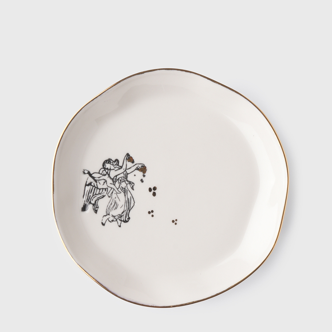 Volans Cup and Nuaj Angel Mother Plate Porcelain Set