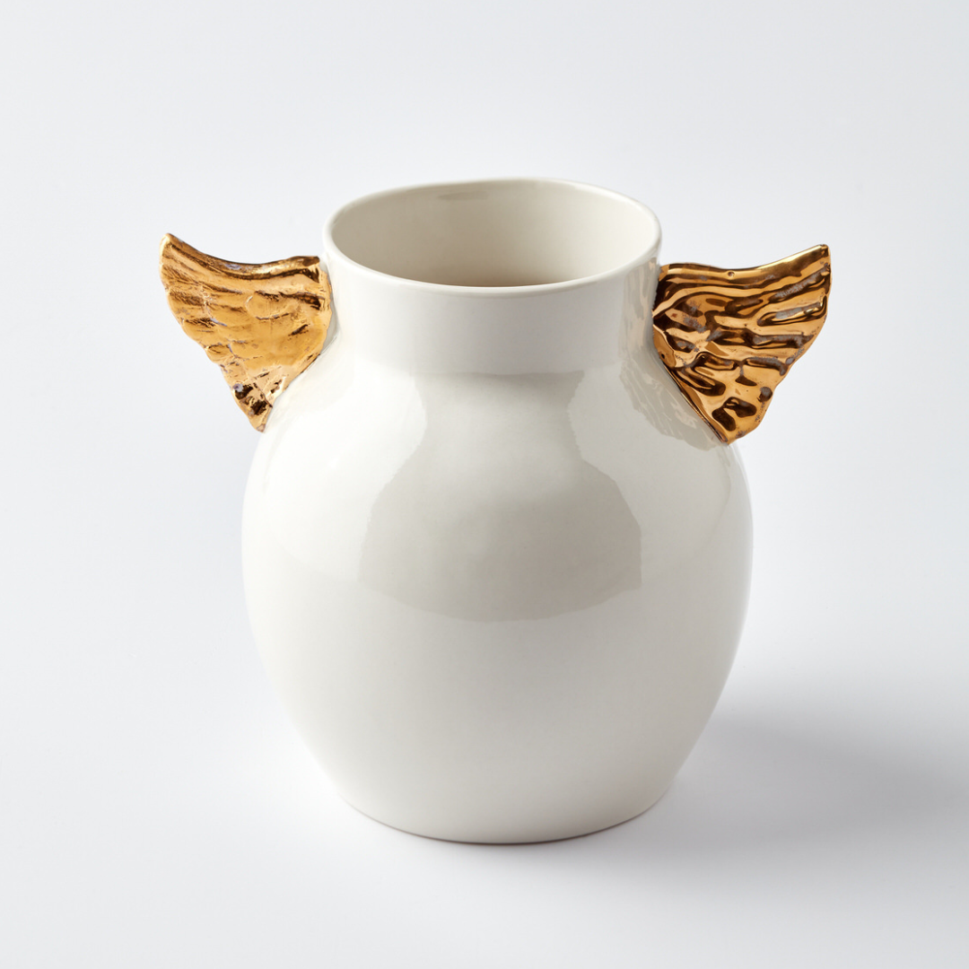 Gold Winged Vase