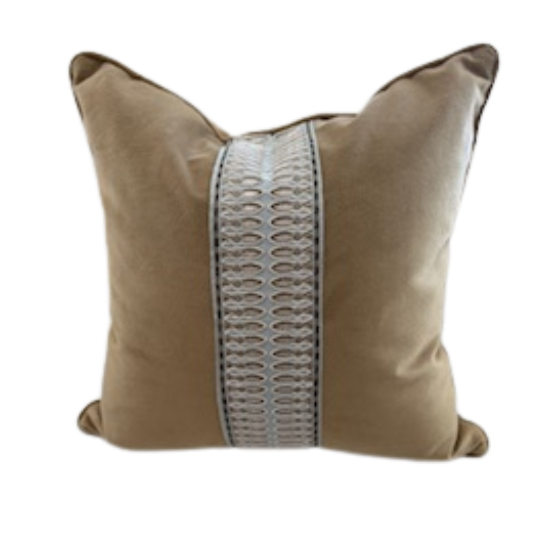 Gold Pillow with Trim