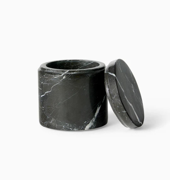 Black Marble Storage Jar
