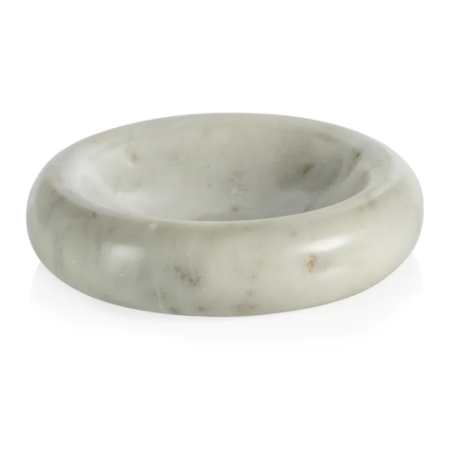 Curved Round Marble Bowl