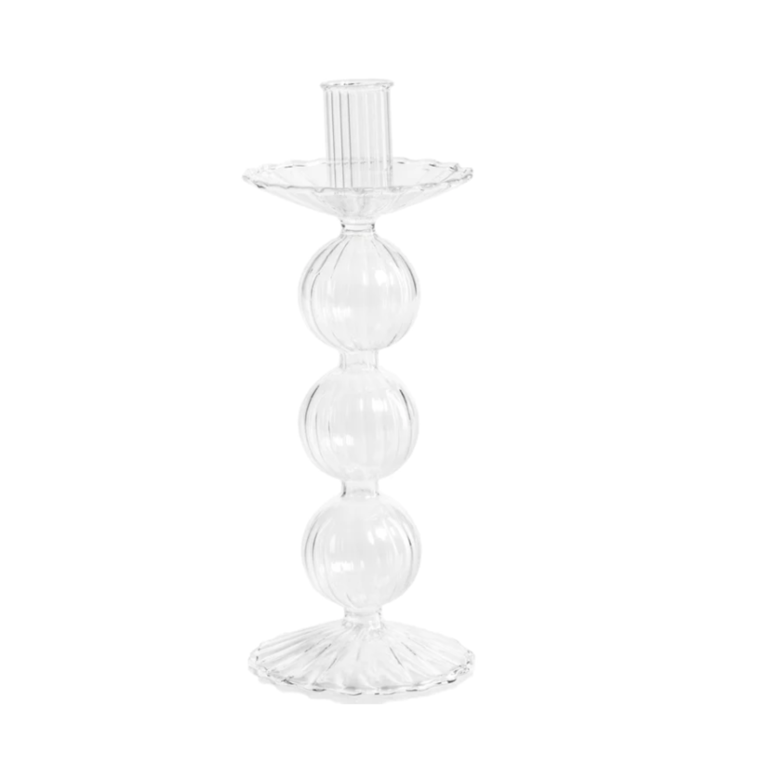 Luisa Glass Taper Candle Holder