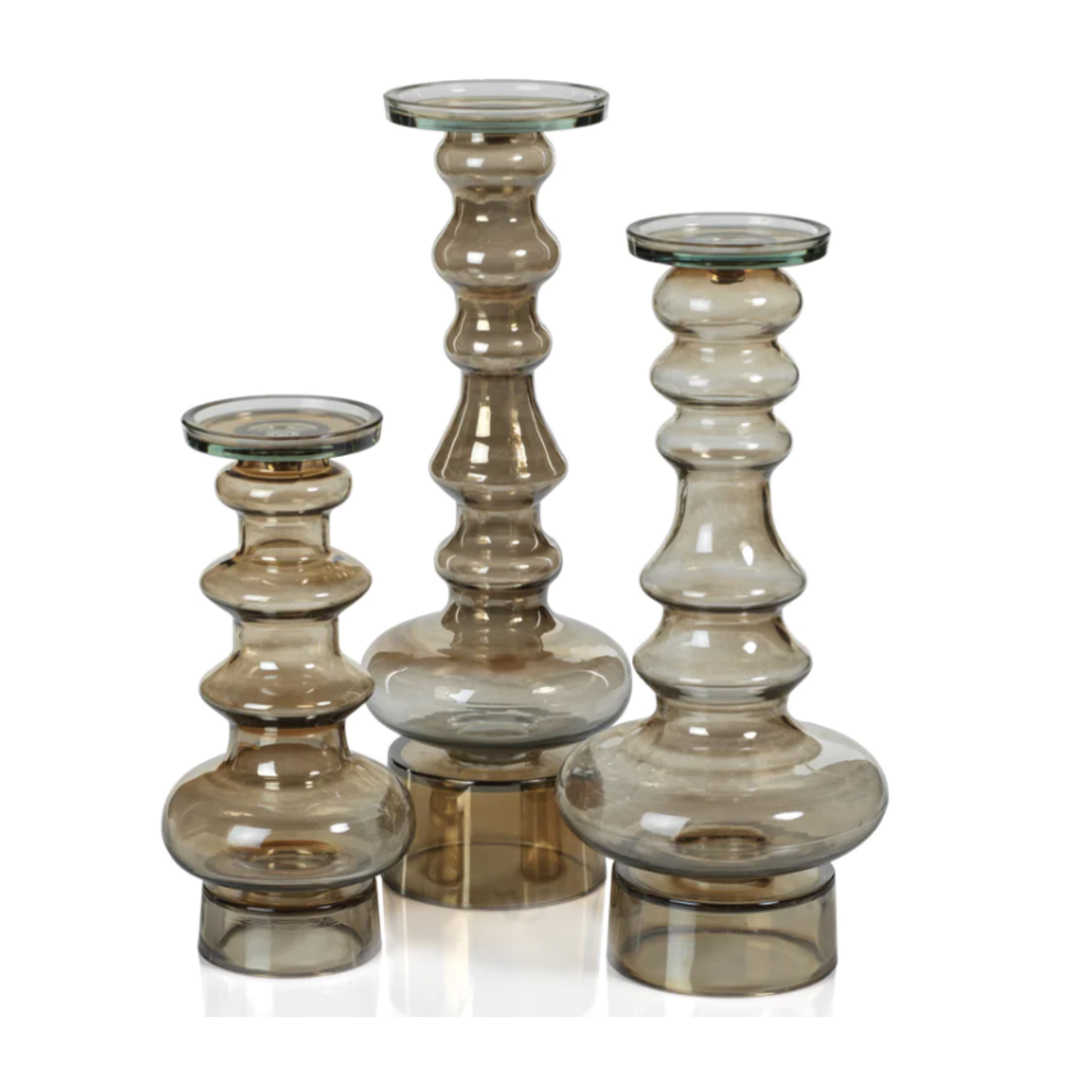 Fortaleza Glass Taper Candle Holder