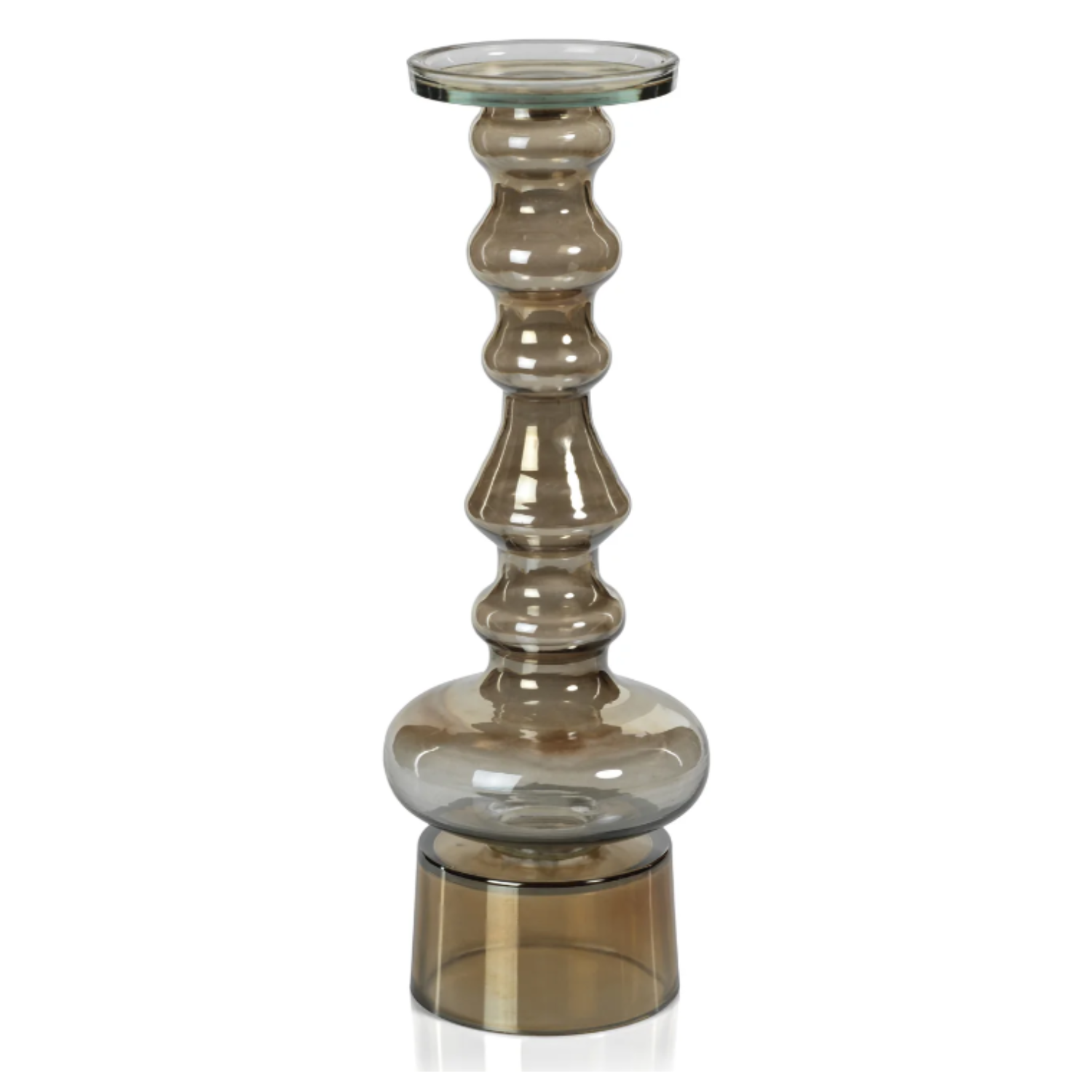 Fortaleza Glass Taper Candle Holder