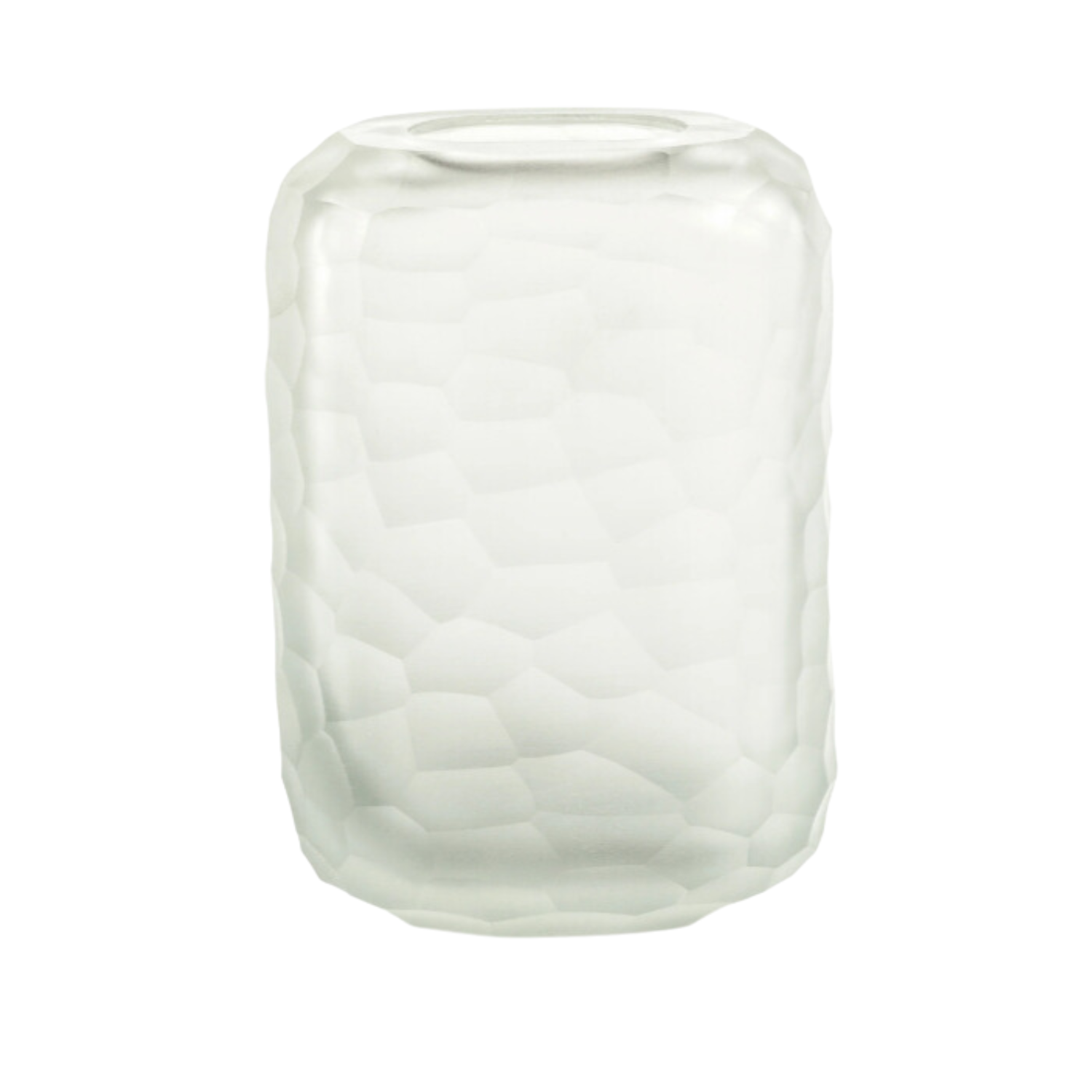 Hammered Frosted Glass Vase