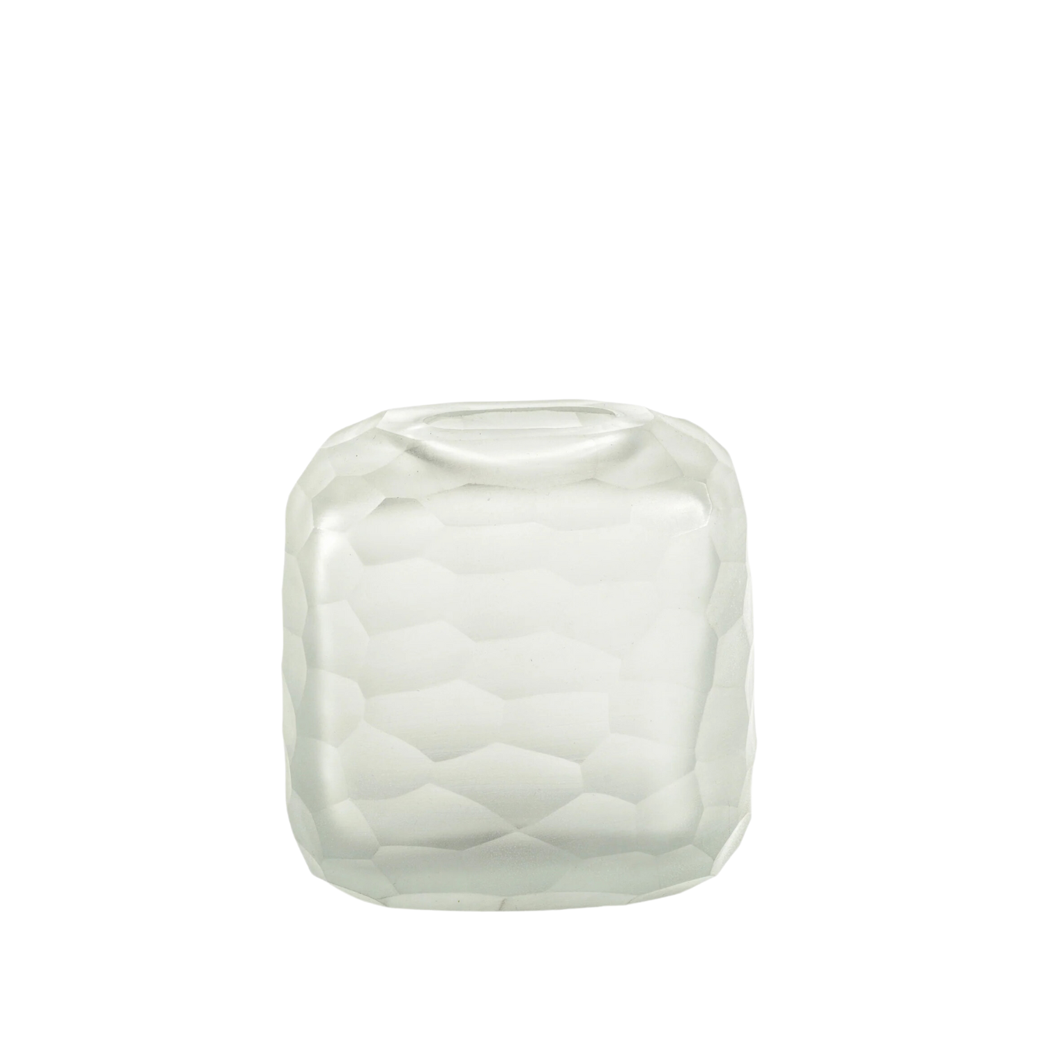 Hammered Frosted Glass Vase