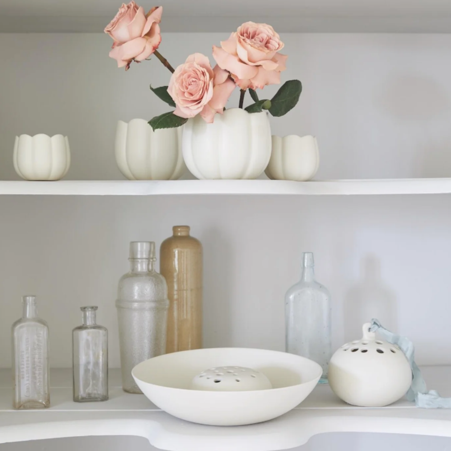 Ceramic Flower Frog Vase