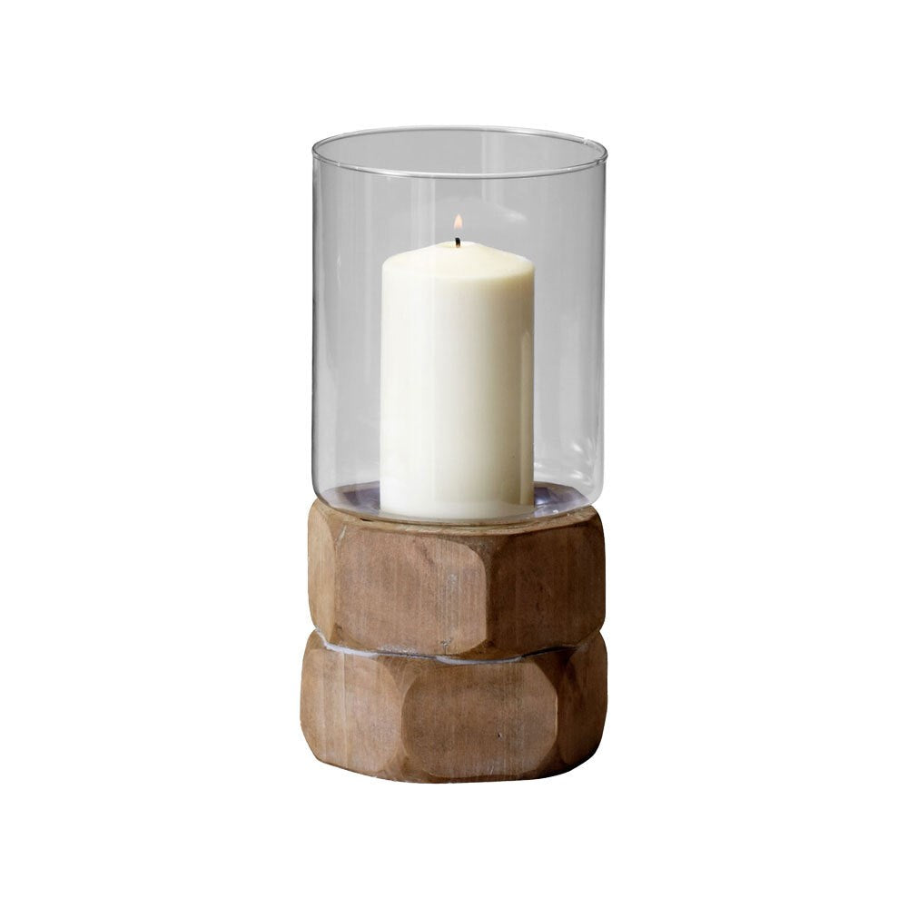 Small Natural Wood Candleholder