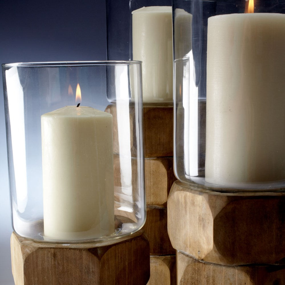 Medium Natural Wood Candleholder