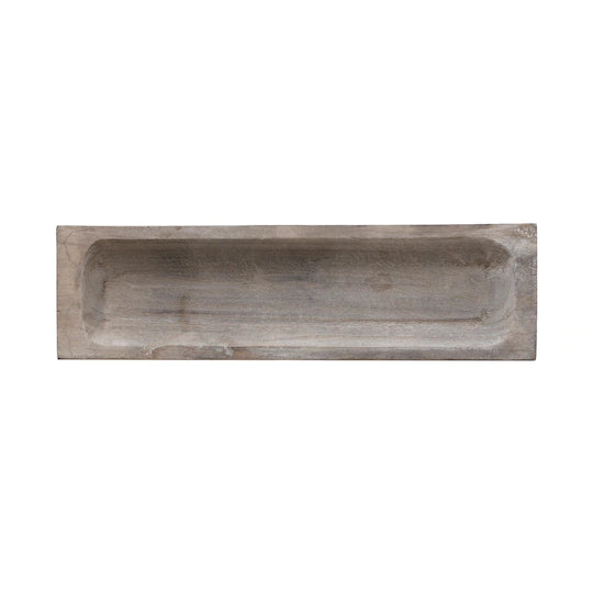 Grey Wash Wooden Tray