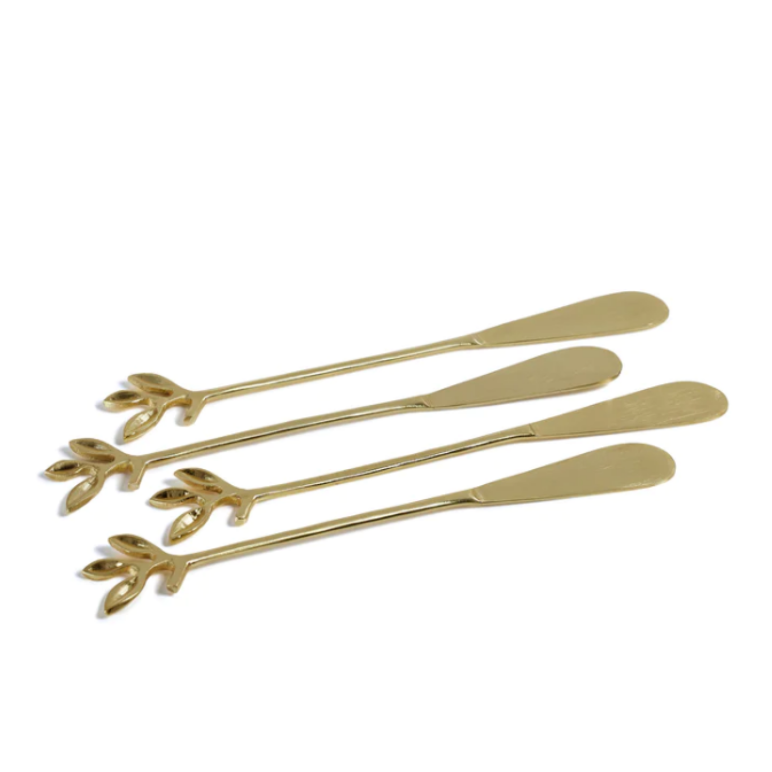 Leaves Cocktail Spreaders - Gold - Set of 4