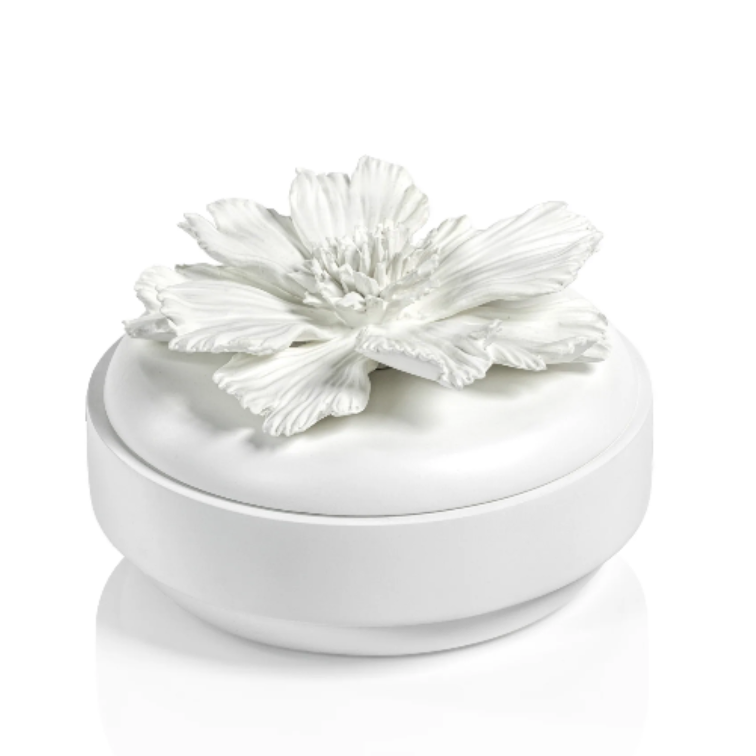 Blossom All White Wood and Porcelain Box