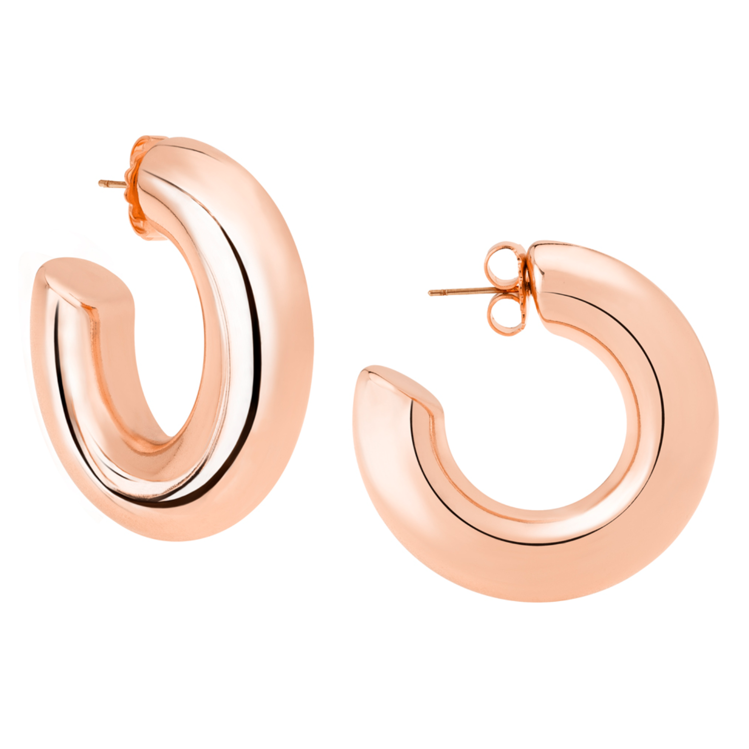 Rose Gold Medium Hoop Earrings