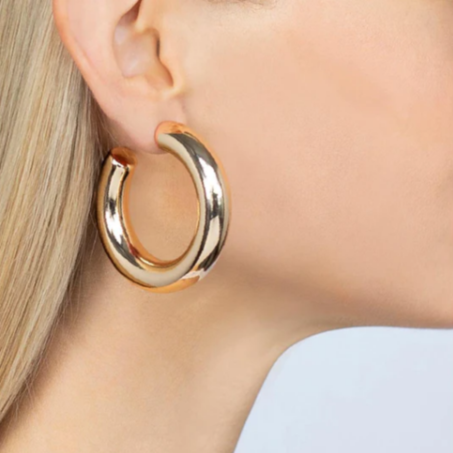 Silver Large Hoop Earrings