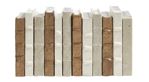 Mini White, Cream & Gold Decorative Books