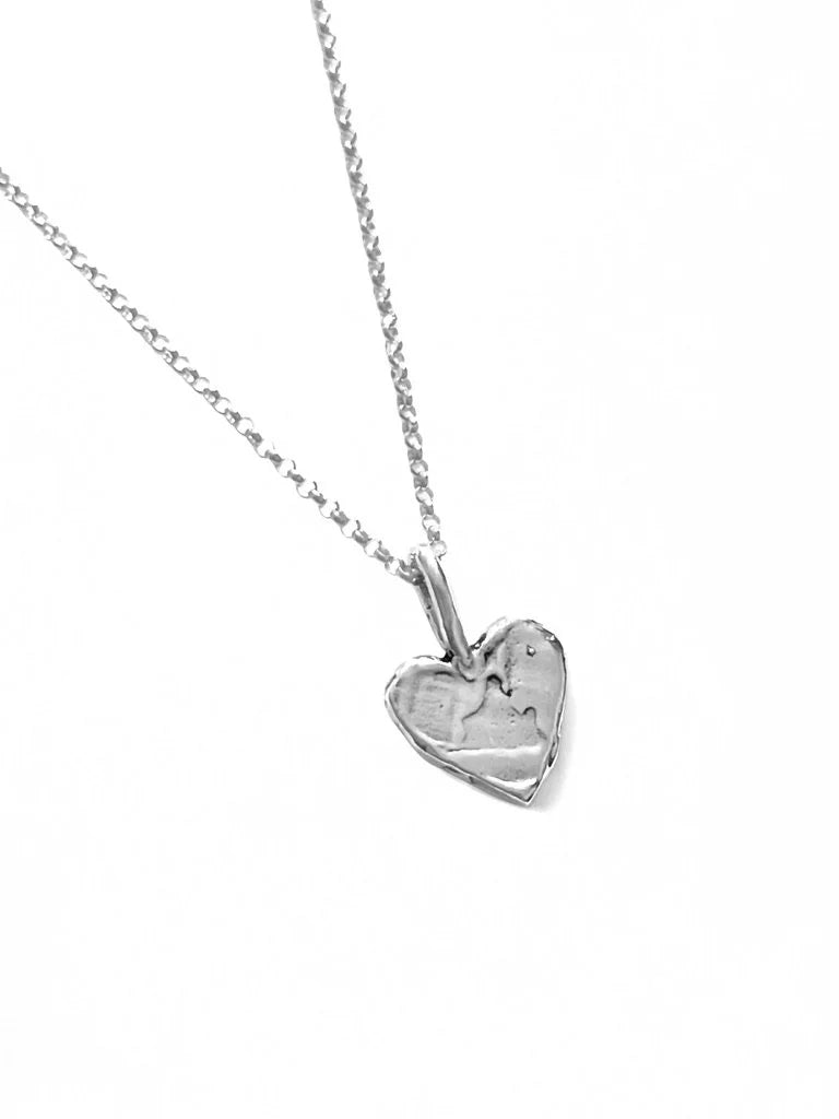 Silver Moyo Heart Necklace