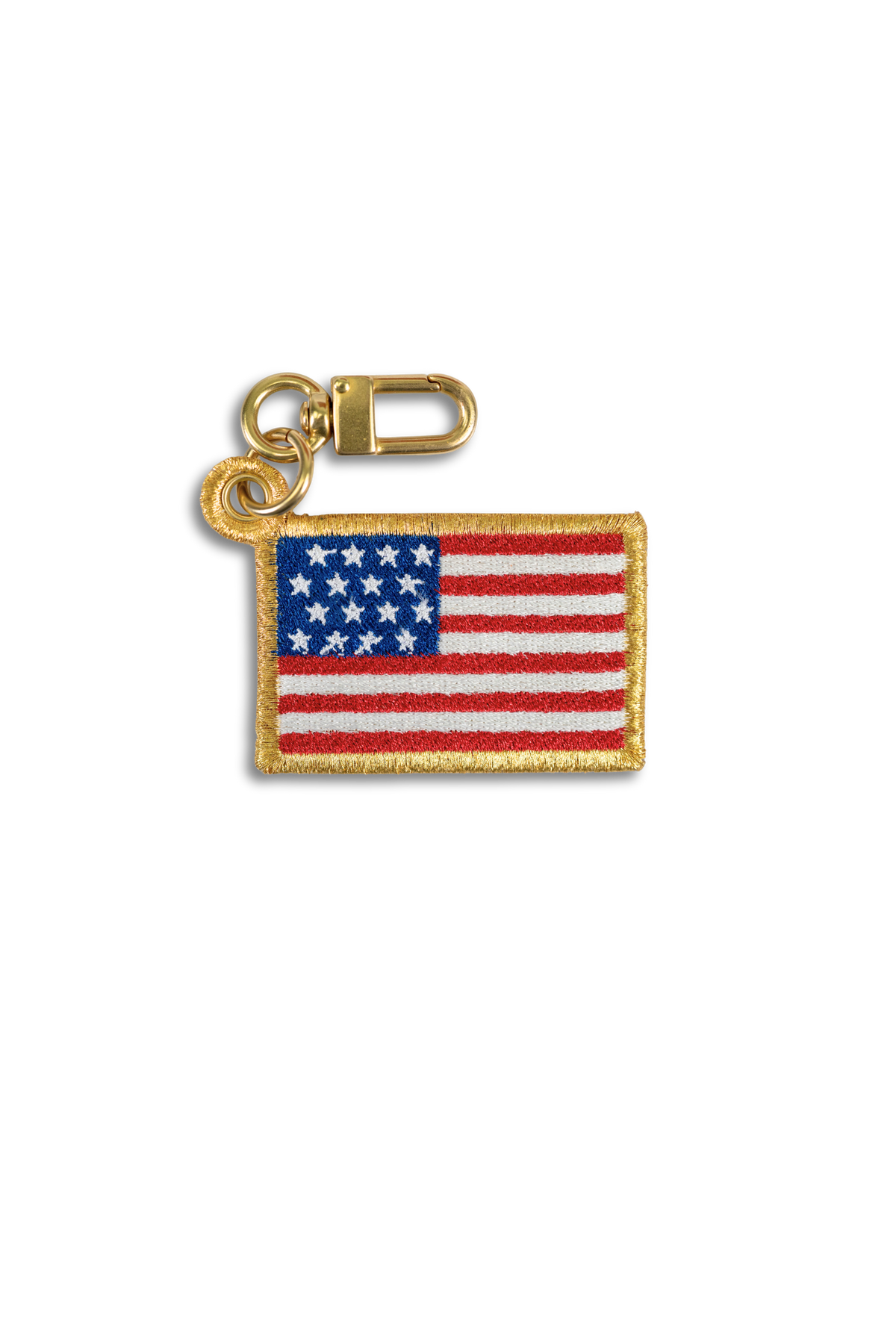 American Flag Bag Charm