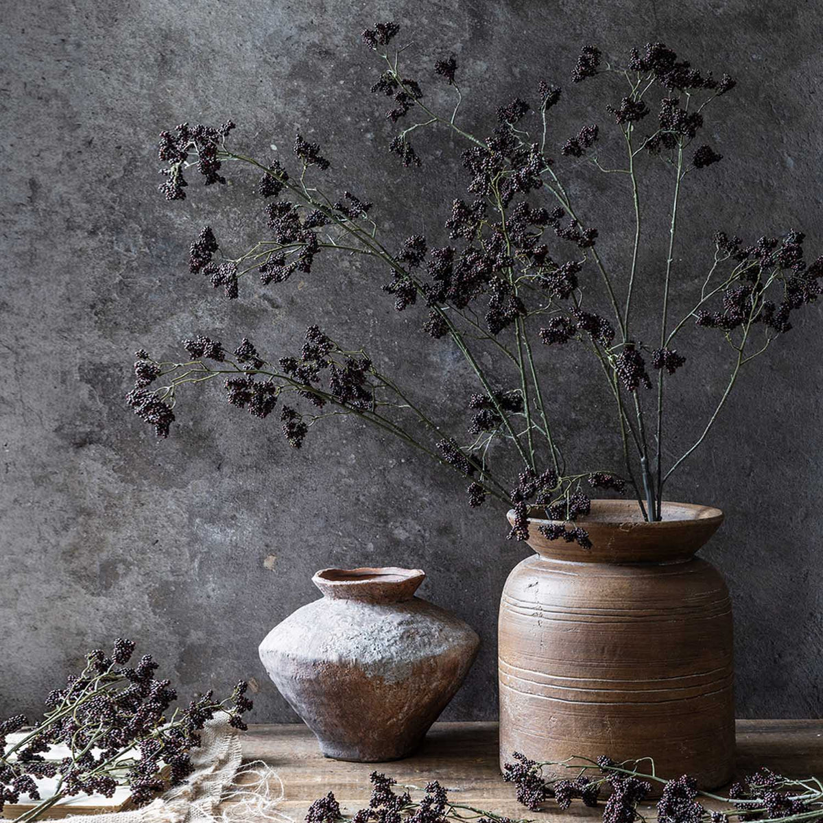 Artificial Wild Winter Berry, Claret