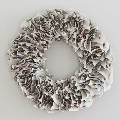 White Lacquer Magnolia Leaf Wreath