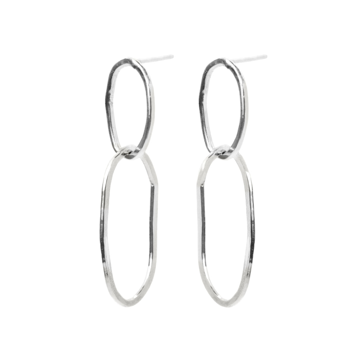 Silver Lula Oval Drop Earrings