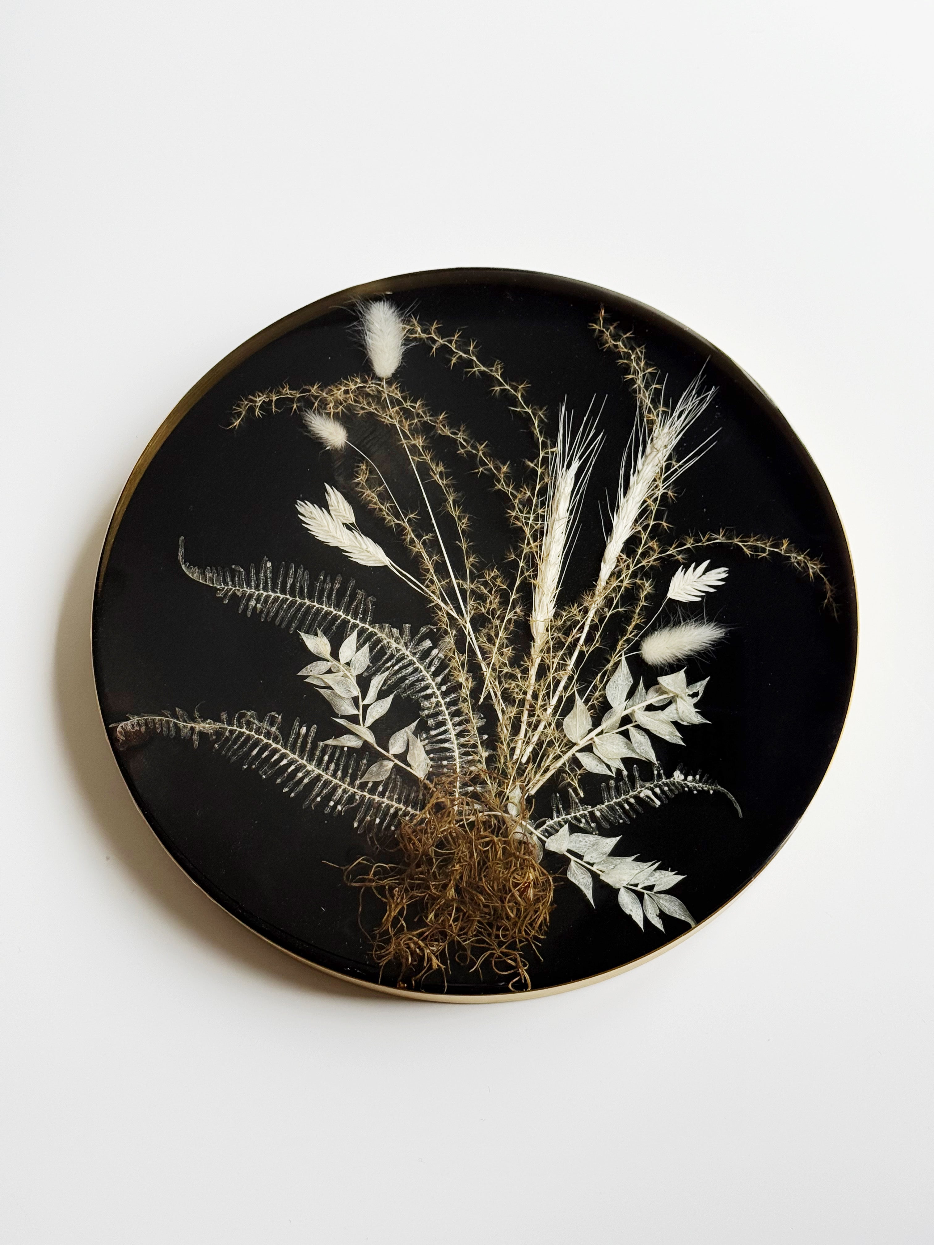 White Wheat Resin Floral | 12" Round