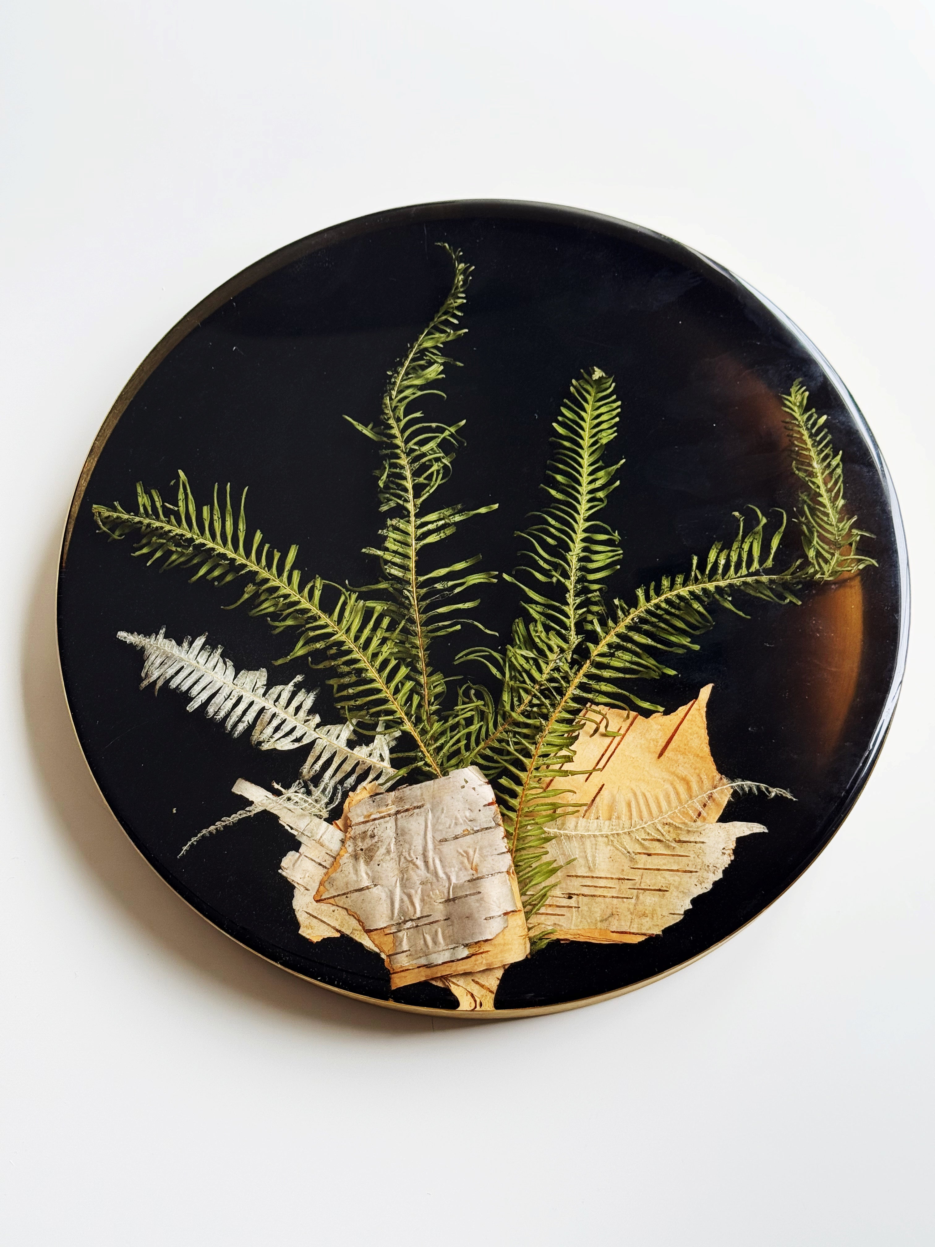 Fern & Birch Resin Floral | 12" Round