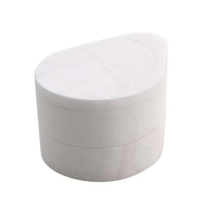 Alabaster Teardrop Double Box