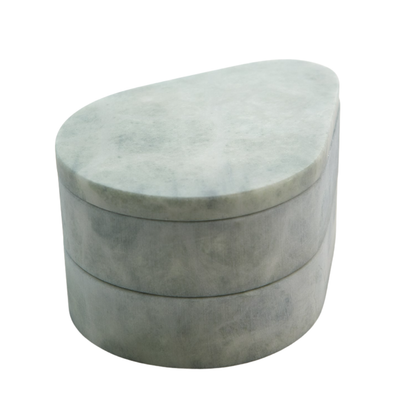Alabaster Teardrop Double Box