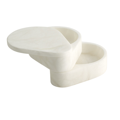 Alabaster Teardrop Double Box