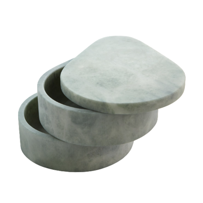 Alabaster Teardrop Double Box