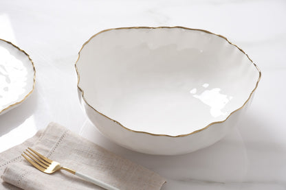 Large Bowl with Gold Trim