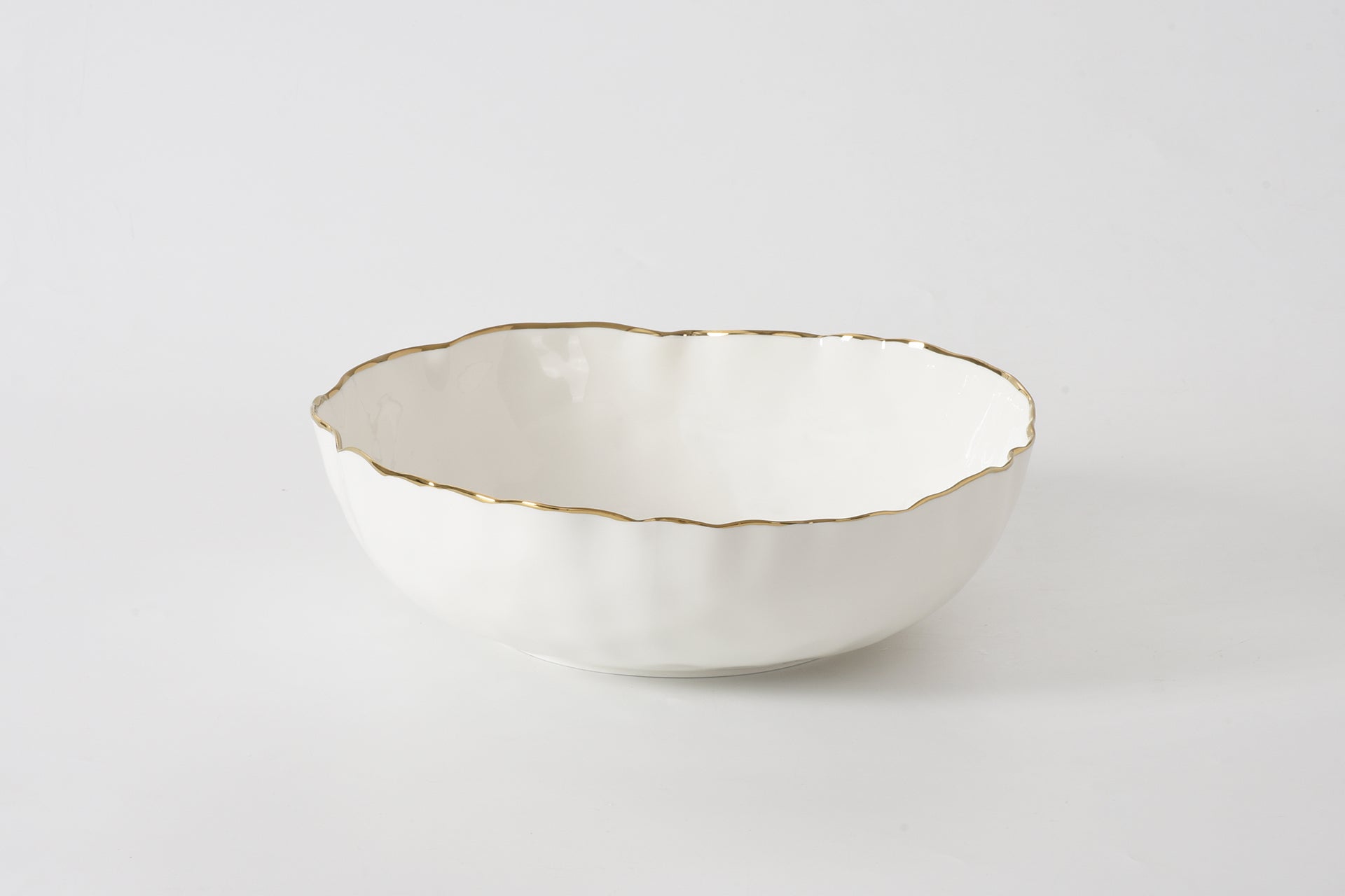 Large Bowl with Gold Trim