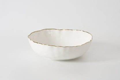 Large Bowl with Gold Trim