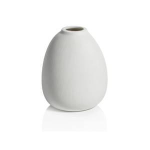 Tresco Clay Bud Vases - Three Assorted Sizes - Matt White