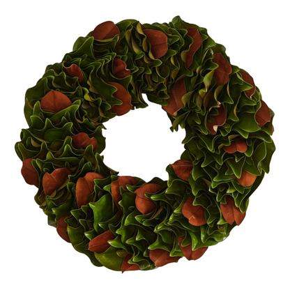 Granny Smith & Copper Lacquer Magnolia Leaf Wreath