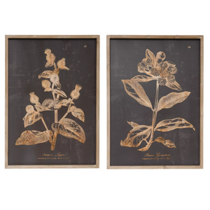 Wall Decor with Botanical Print, 2 Styles