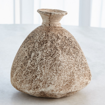 Cinder Wide Bottom Vase-Sand