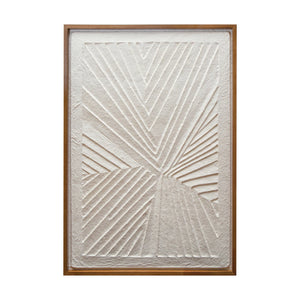 Embossed Handmade Paper in an Oakwood Frame