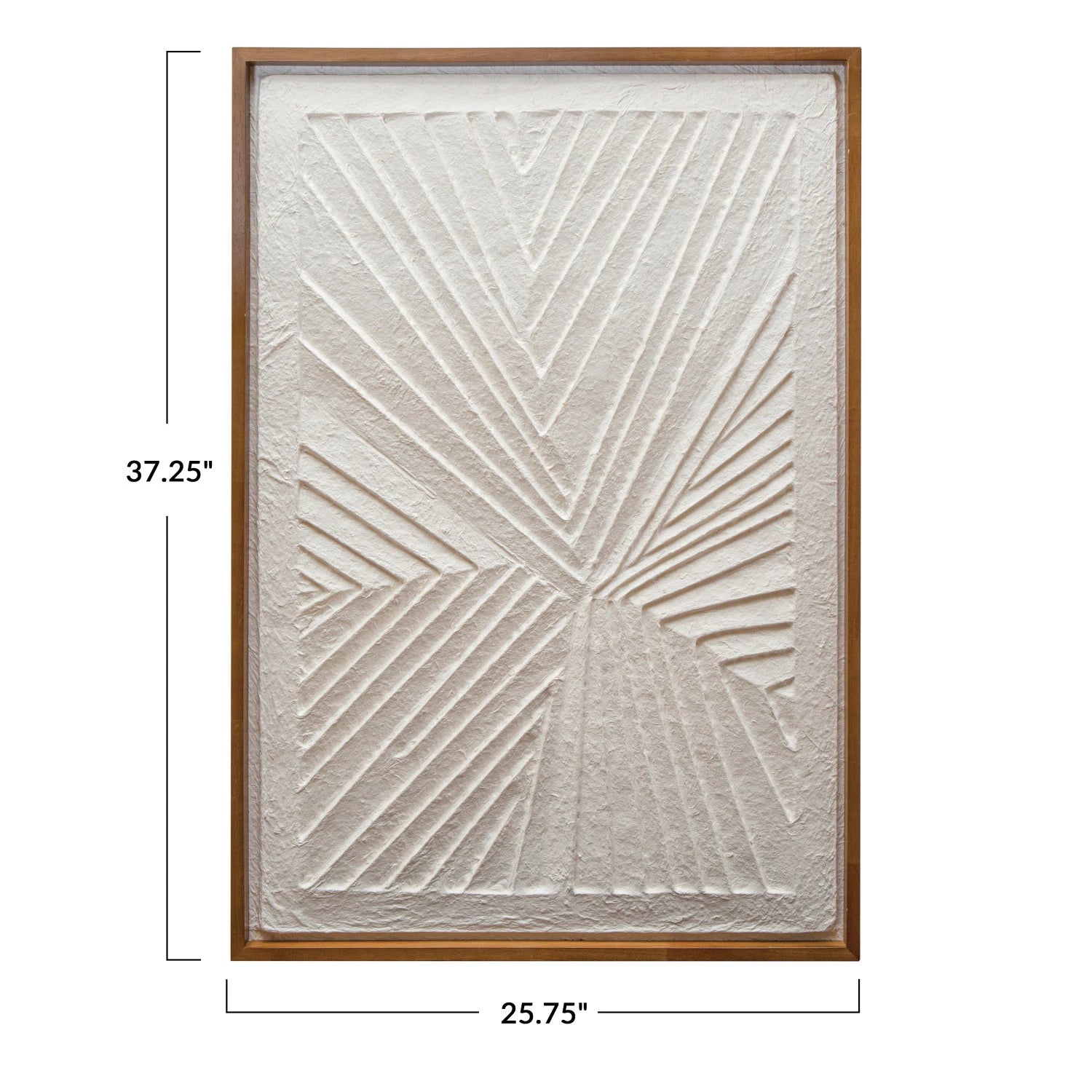 Embossed Handmade Paper in an Oakwood Frame