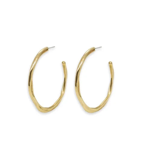 Bronze Large Maji Hoop Earrings