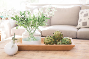White Colorblock Flower Vase