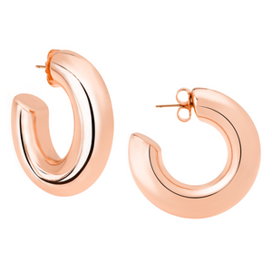 Rose Gold Medium Hoop Earrings