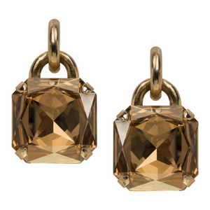 Golden Shadow Crystal Earrings