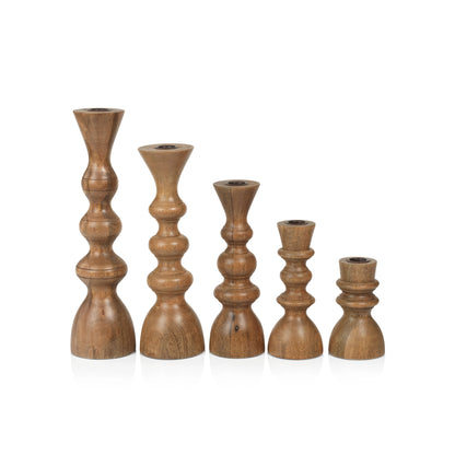 Mango Wood Taper Candle Holder