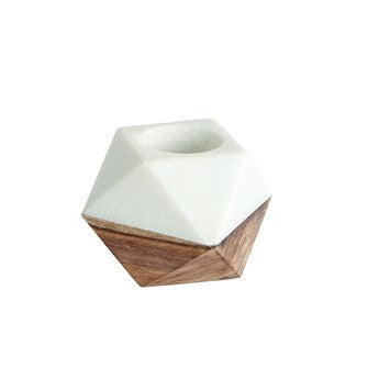 Marble & Wood Tealight Holder