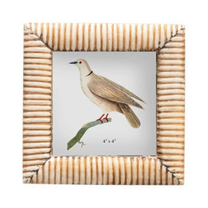 4x4 Square Hand-Carved Bone Picture Frame